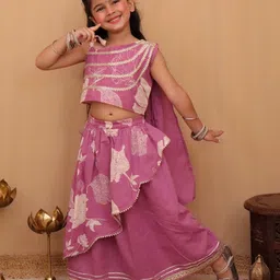 Aj DEZInES Girls Printed Ready to Wear Lehenga & Choli image 5