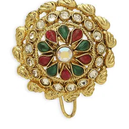Anouk Gold-Plated Artificial Stones and Beads Studded Bun Pin Head Jewellery image 4