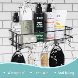 copelle Black & Black Solid Stainless Steel Bathroom Caddy image 5