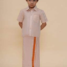 Sethukrishna Boys Short Sleeves Shirt With Veshti-picture-45