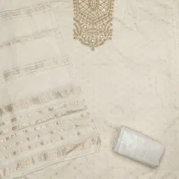 Nayanthara Trends Embroidered Unstitched Dress Material image 2