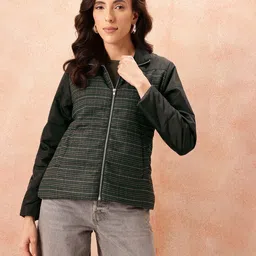 all about you Checked Padded Jacket image 2