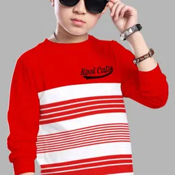 MYEONN Boys Typography Striped T-shirt-picture-40