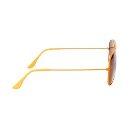 Ted Smith Unisex Brown Lens & Orange Aviator Sunglasses with image 5