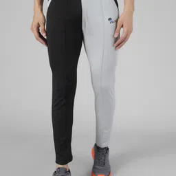 Veltick Men Colourblocked Slim-Fit Mid-Rise Track Pants-image-29