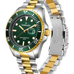 TORNADO Men Dial & Stainless Steel Bracelet Style Straps Analogue Watch T22001-TBTH image 4