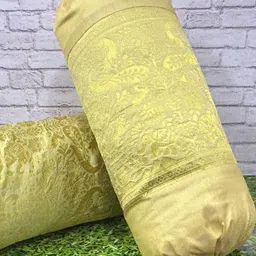 Pink Parrot Yellow Set of 2 Floral Round Cushion Covers image 1