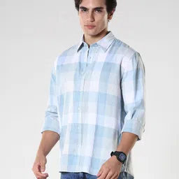 Espanshe Amabel Gingham Checked Long Sleeves Pure Cotton Shirt-picture-14