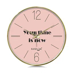 RANDOM Multicoloured & Pink Printed Contemporary Wall Clock-picture-36
