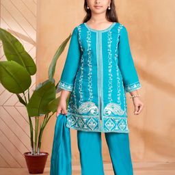 Muhuratam Girls Printed Kurta Set-picture-37