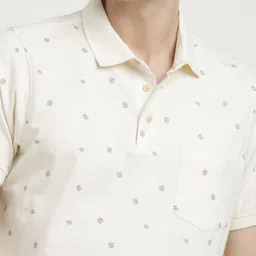 Turtle Men Printed Polo Collar Pockets Slim Fit T-shirt image 4