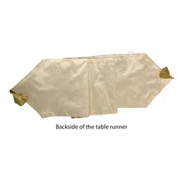 Pink Parrot Red Ethnic-Motif Jacquard Silk Table Runner With Tassels image 2