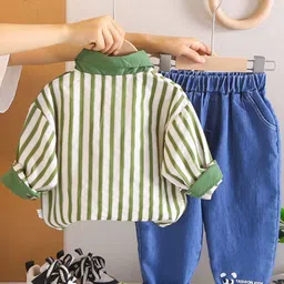 StyleCast x Revolte Boys Striped Long Sleeves Shirt With Trousers image 4