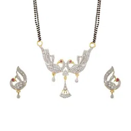 SUNHARI Silver-Plated Artificial Stones and Beads Mangalsutra-picture-14