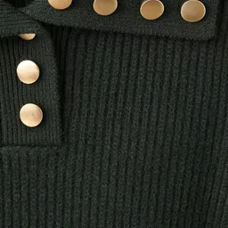 MANGO Polo Collar Ribbed Pullover with Button Detail image 4