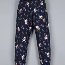 PLUM TREE Girls Unicorn Printed Cotton Mid-Rise Jogger image 2