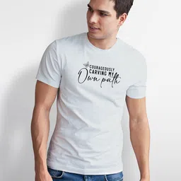 Seekbuylove Men Typography Printed Bio Finish T-shirt image 2