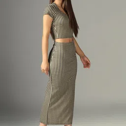 SZN Checked Crop Top & Skirt Co-Ords image 4