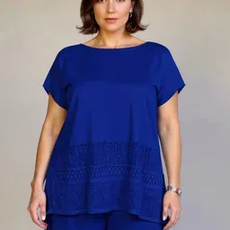 DressBerry Curve Embroidered Boat Neck Tunic With Trousers image 3