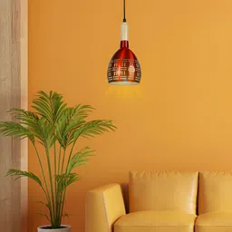 KINIS Maroon & Beige 2 Pieces Aluminium Quirky Ceiling Lamp image 5