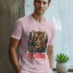 GRACE & JACK Graphic Printed Round Neck Short Sleeves Regular Fit Casual T-Shirt-picture-41