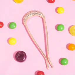 SALTY Stones Studded Pop Star Bun Pin And Cuff image 4