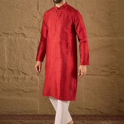 Anouk Men Regular Sequinned Kurta with Pyjamas image 3