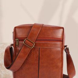 Fashion twist Unisex Textured Messenger Bag-picture-49