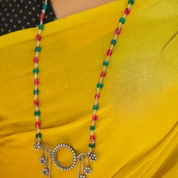 House of Aadyaa 925 Sterling Silver Oxidised Chain-picture-39
