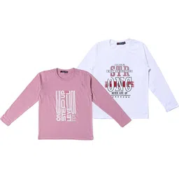 NeuVin Kids Pack of 2 Typography Printed Round Neck T-shirts-picture-21