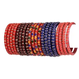 SOMIL Set Of 32 Artificial Stones Studded Bangles image 4