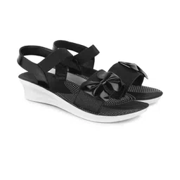 DRACKFOOT Women Solid Closed Back Canvas Wedges-picture-25