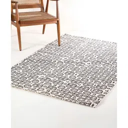 FREEDOM TREE Tamara Black & White Printed Cotton Dhurrie-picture-40