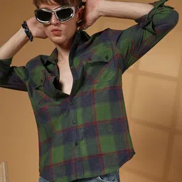 Campus Sutra Men Comfort Checked Casual Shirt-picture-32