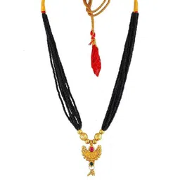 SONI JEWELLERY Gold-Plated Brass Mangalsutra image 4