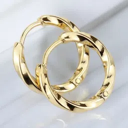 SHREE KRISHNA SHOPPING Unisex Gold-Plated Brass Earrings-picture-39