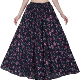 Sttoffa Women Pure Cotton Floral Print Skirt-picture-37