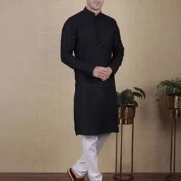Koshin Men Embroidered Thread Work Kurta image 5