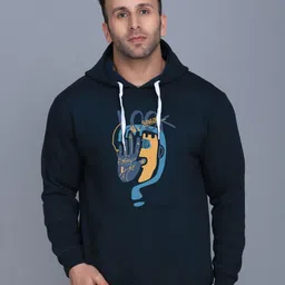 SLOWLORIS Men Printed Hooded Sweatshirt-image-18