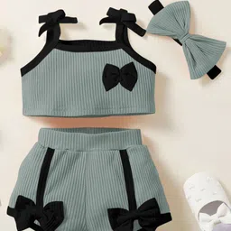 Emblica Unisex Kids Striped T-shirt with Shorts-picture-26