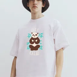 MaverIQ Men Graphic Printed Round Neck Cotton Oversized T-shirt-image-48