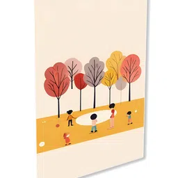 nestroots Children's Joyful Outdoor Playtime White 4 Pieces Floral & Botanical Wall Art image 2