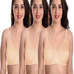 FEATHER LINE Women Pack of 3 Cotton Full Coverage Bra image 4