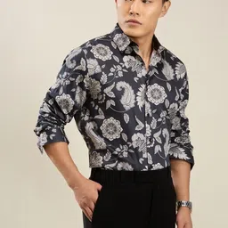 MARK & ALBERT Men Slim Fit Floral Printed Casual Shirt image 4