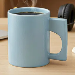 BODHI HOUSE blue Ceramic Dishwasher and Microwave Safe 4 Pieces Mugs 275 Ml image 4
