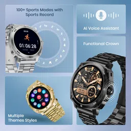 fastrack Radiant FX3 Smart Watch BT Calling 1.43 AMOLED Working Crown BT Calling IP67 Smart Watch image 3