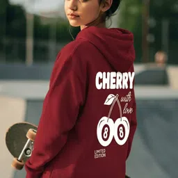 Dagcros Girls Printed Hooded Sweatshirt-image-55