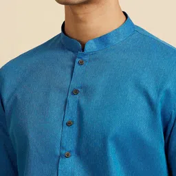 Diwas by Manyavar Woven Design Mandarin Collar Kurta image 4