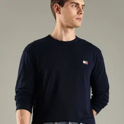 Tommy Hilfiger Men Solid Round Neck Cotton T-shirt-picture-15