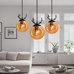 GAUVIK Black Glass Ceiling Lamp-picture-13